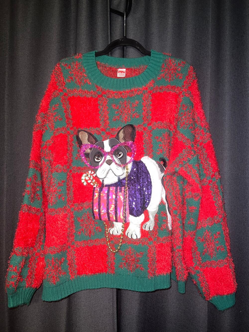 Ugly Christmas Sweater Xmas Size XL Dog